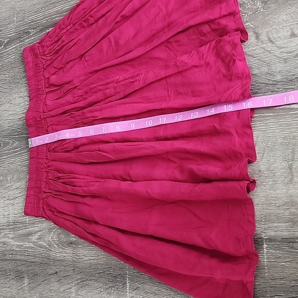 LORIMER NYC Raspberry Red Pleated Circle Skater Skirt - Picture 3 of 7